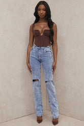 Tate-Blue Vintage Fit Antique Wash Jeans