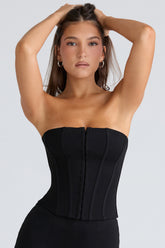 The Strapless-Black Stretch Corset Top