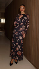 Koah Long Sleeve Maxi Dress - Flower Print