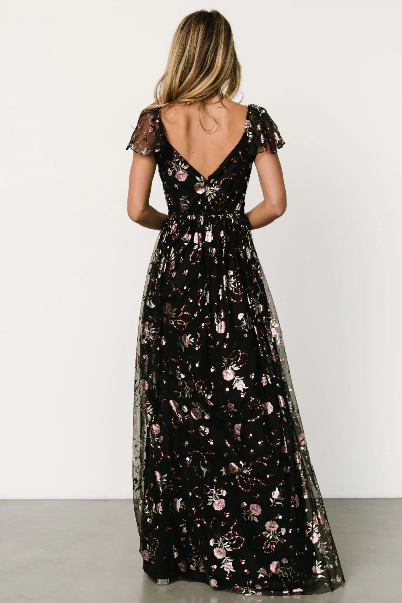 Devany Maxi Dress | Black Multi