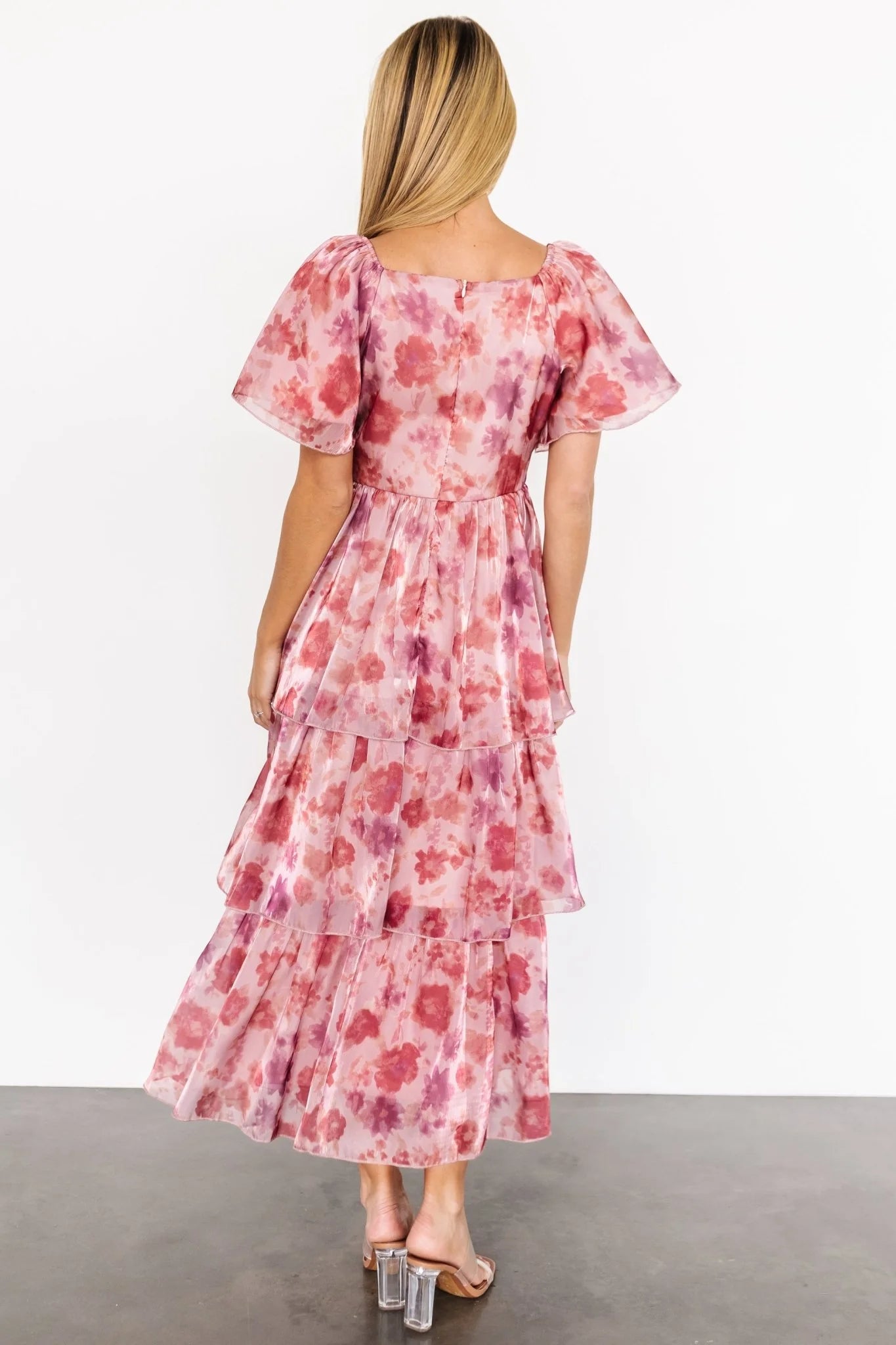 Emeline Tiered Maxi Dress | Mauve Multi