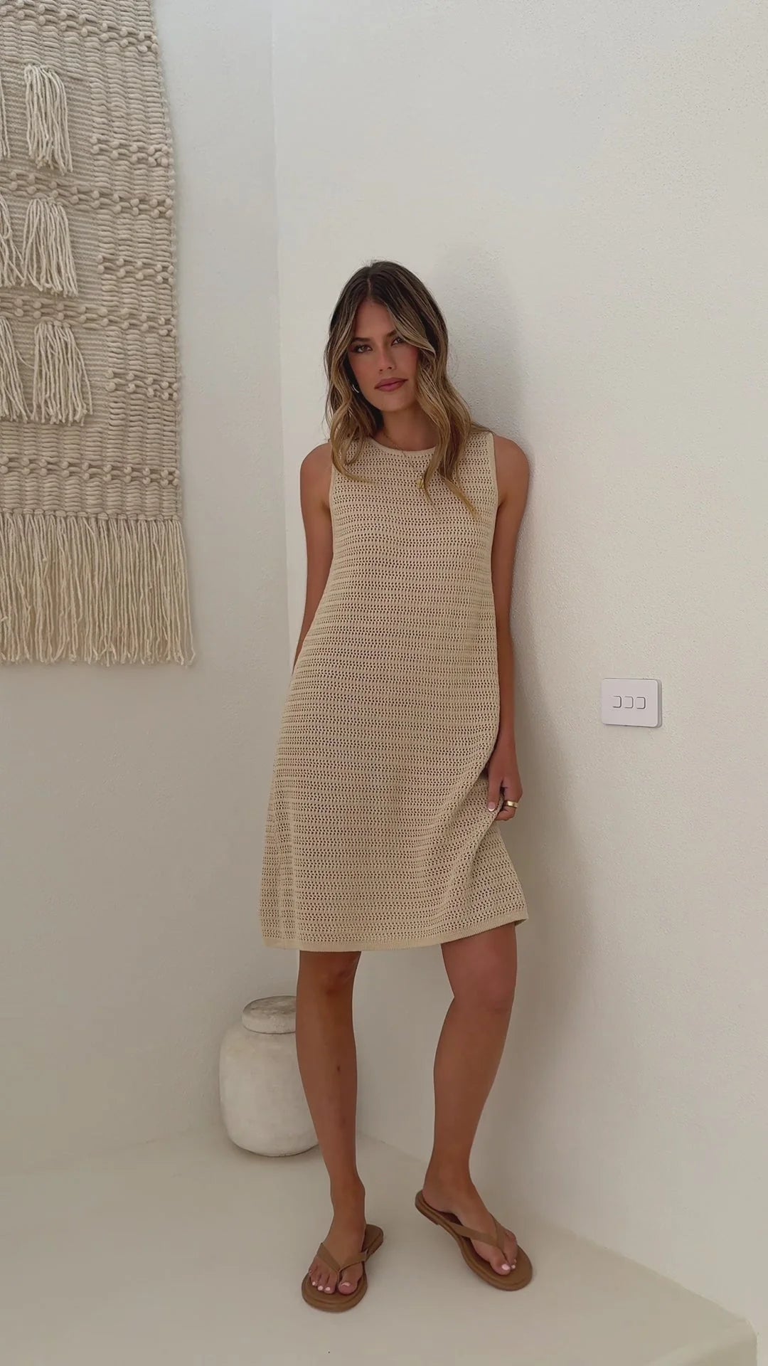 Vala Mini Dress - Natural