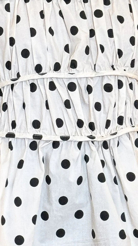 Kienna Top - Cream/Black Polka Dot
