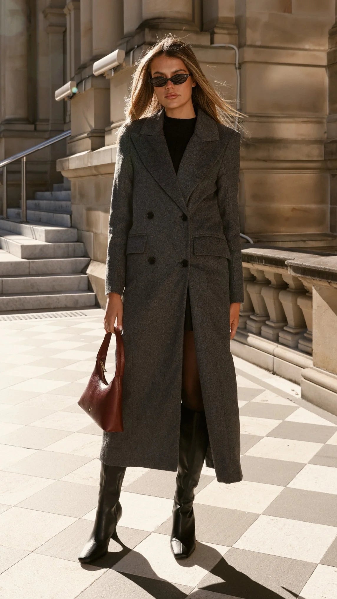 MVN - Lost In New York Coat - Charcoal