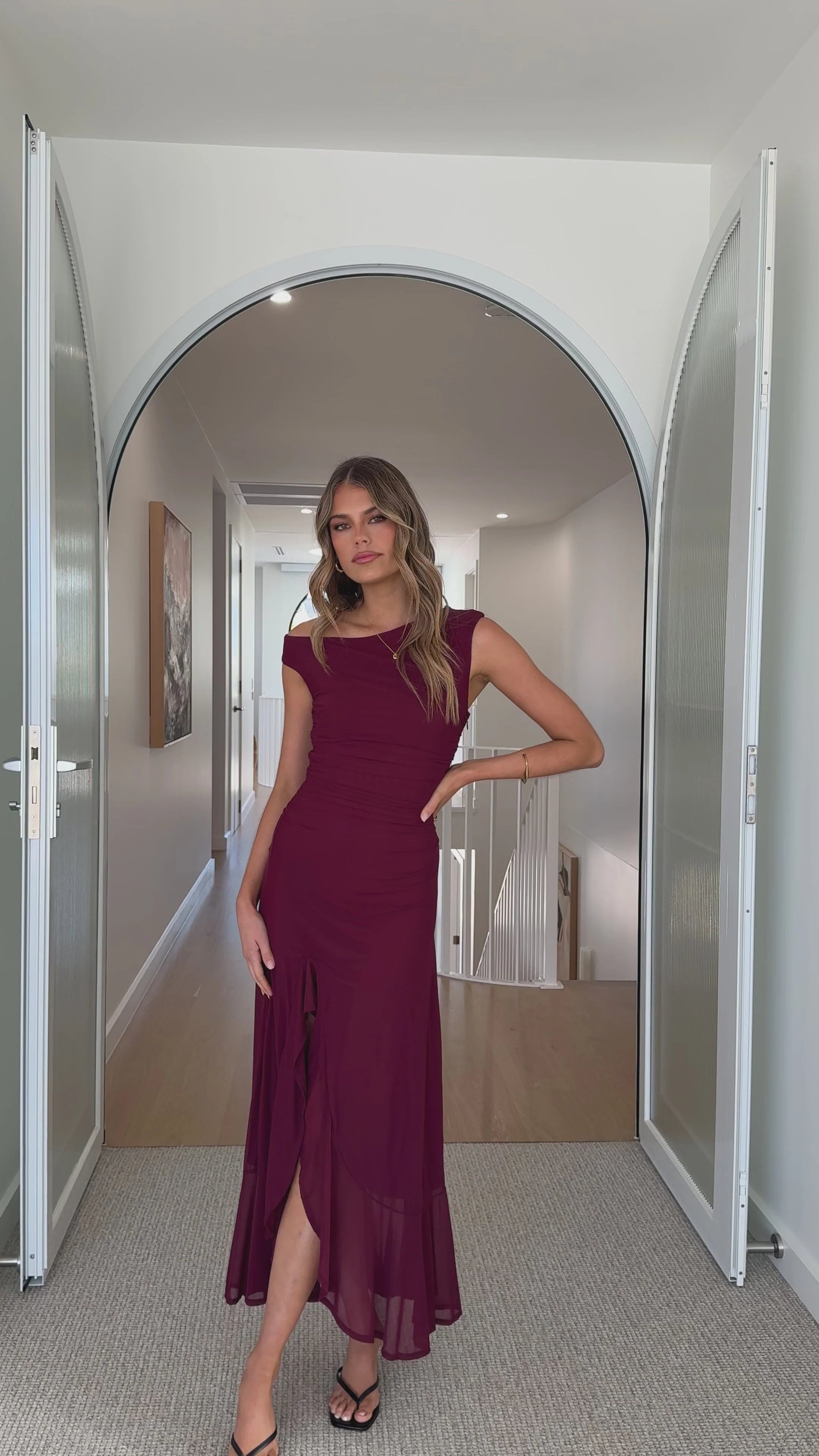 Sareiah Maxi Dress - Wine