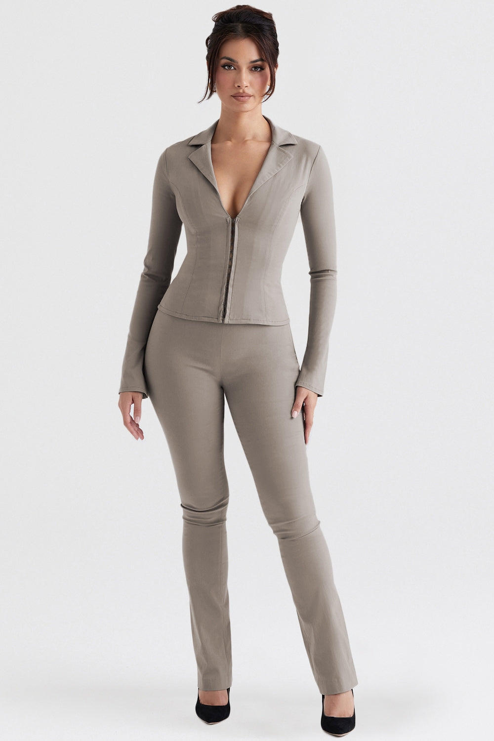 Zakira-Smoke Fitted Shirt
