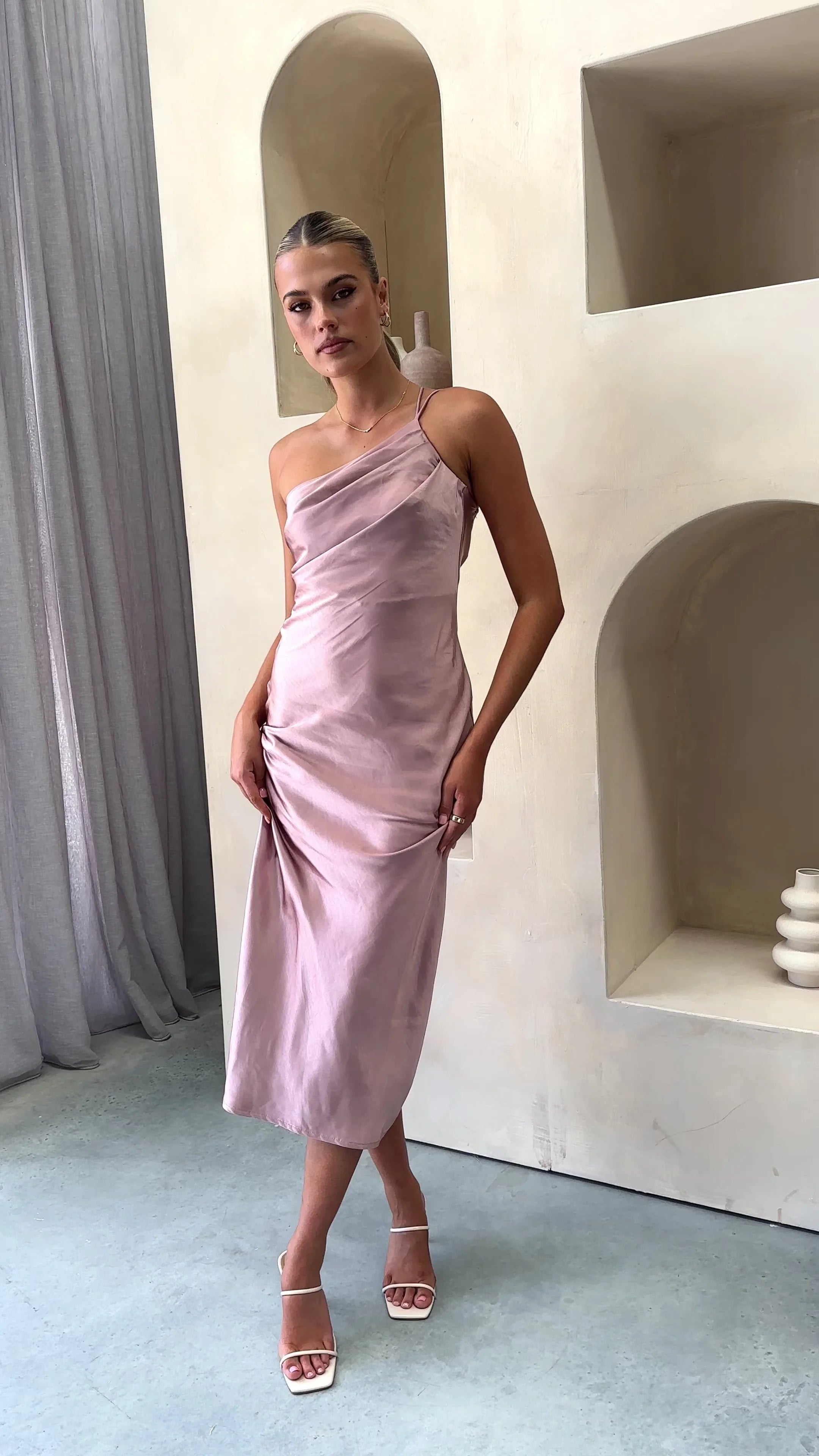 Josephina Midi Dress - Dusty Pink