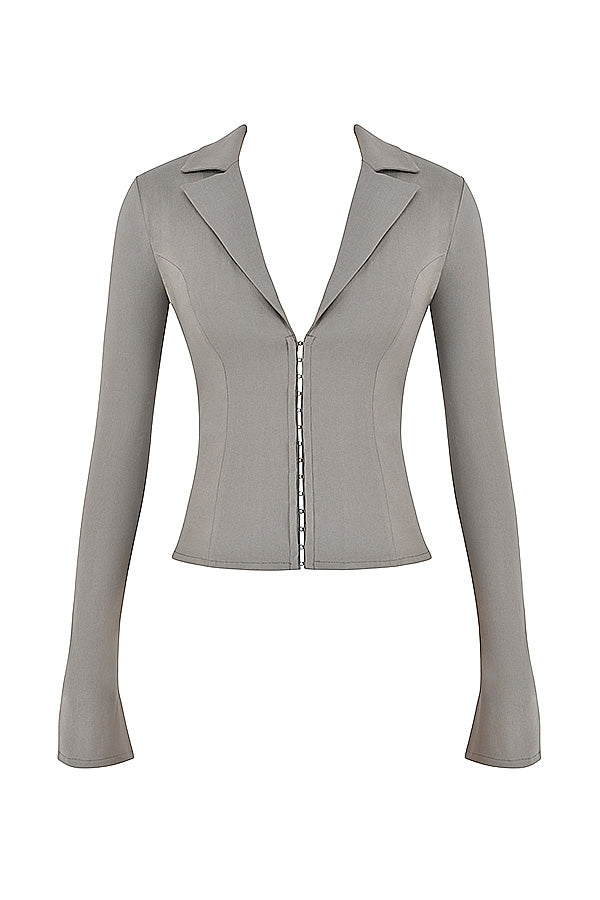 Zakira-Smoke Fitted Shirt