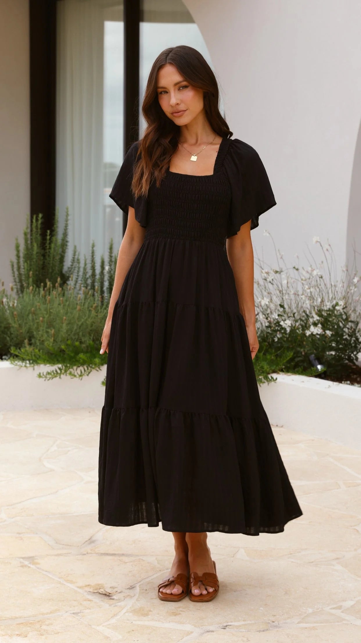 Lainey Midi Dress - Black