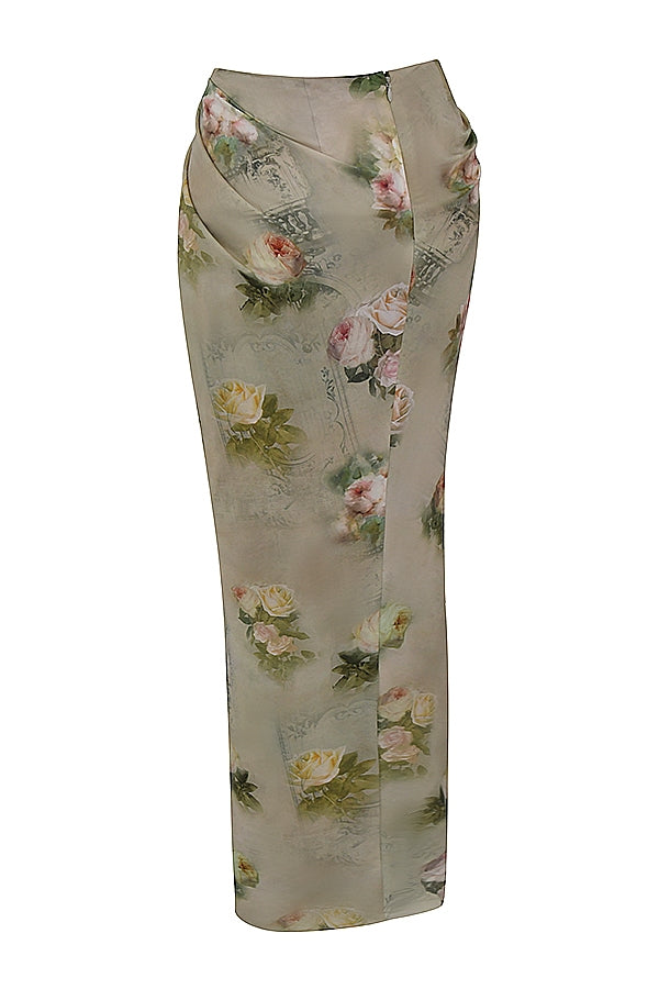 Vesper-Vintage Floral Maxi Skirt