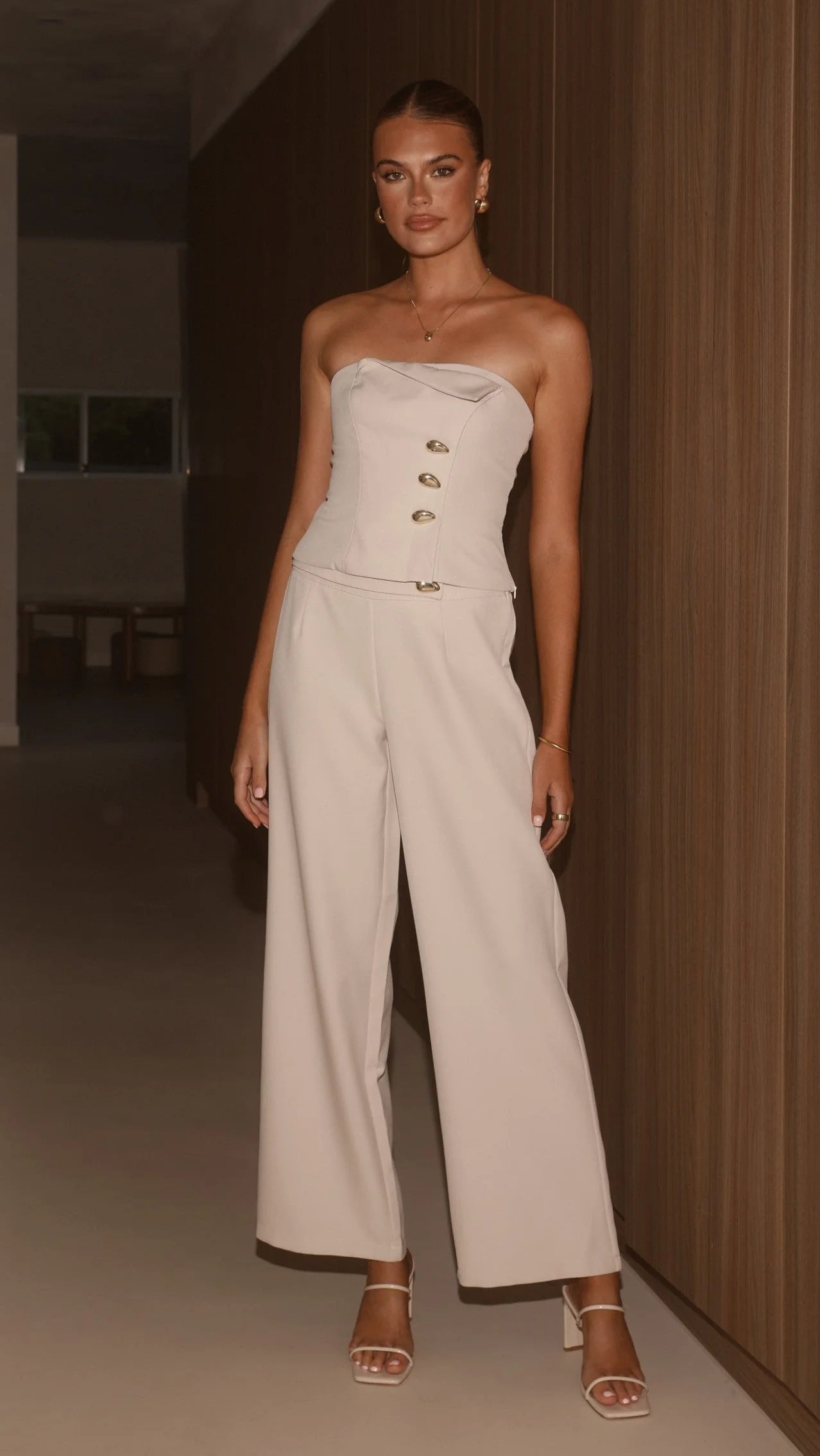 Payton Strapless Top - Beige