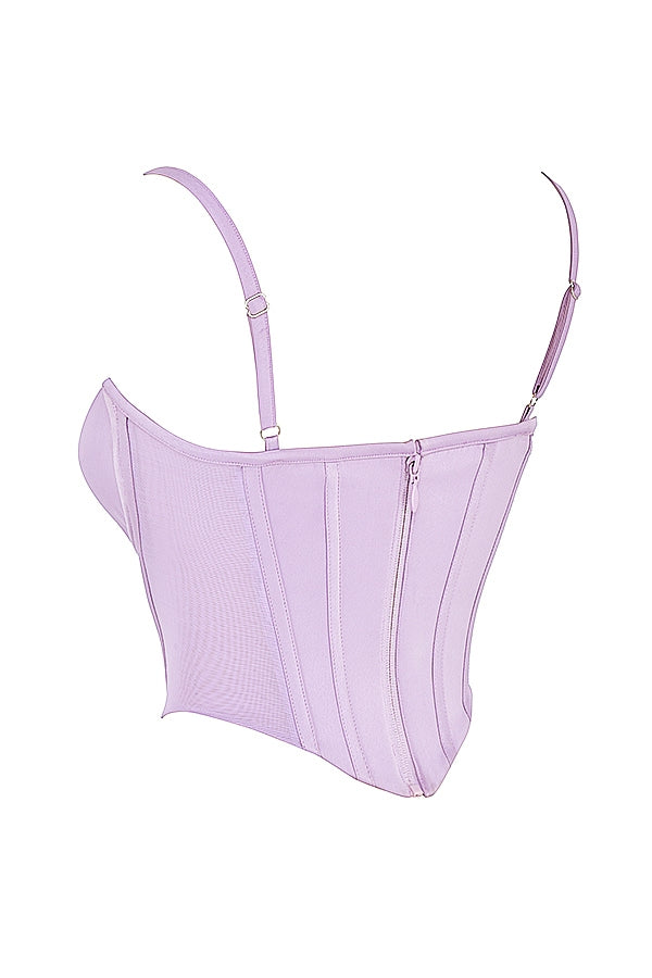 Tamsin-Orchid Satin Corset