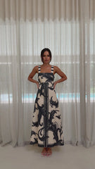 Mandy Maxi Dress - Cream / Black