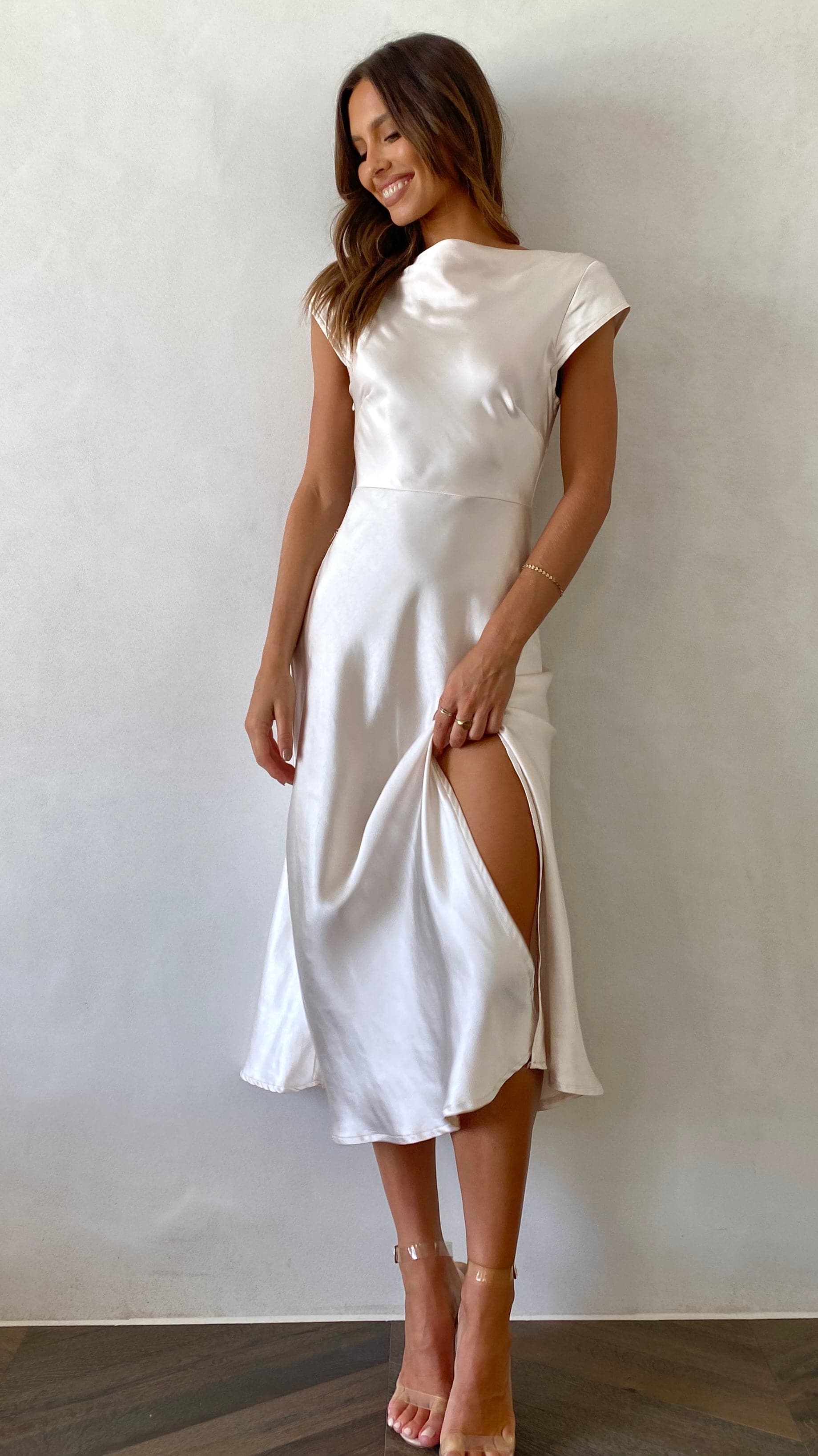 Ivana Midi Dress - Champagne